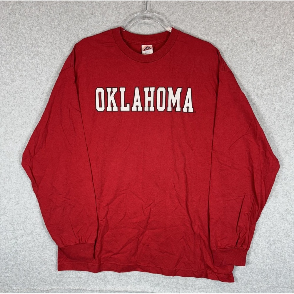 Oklahoma‎ Sooners Shirt Mens XL NCAA Football Long Sleeve College Alstyle